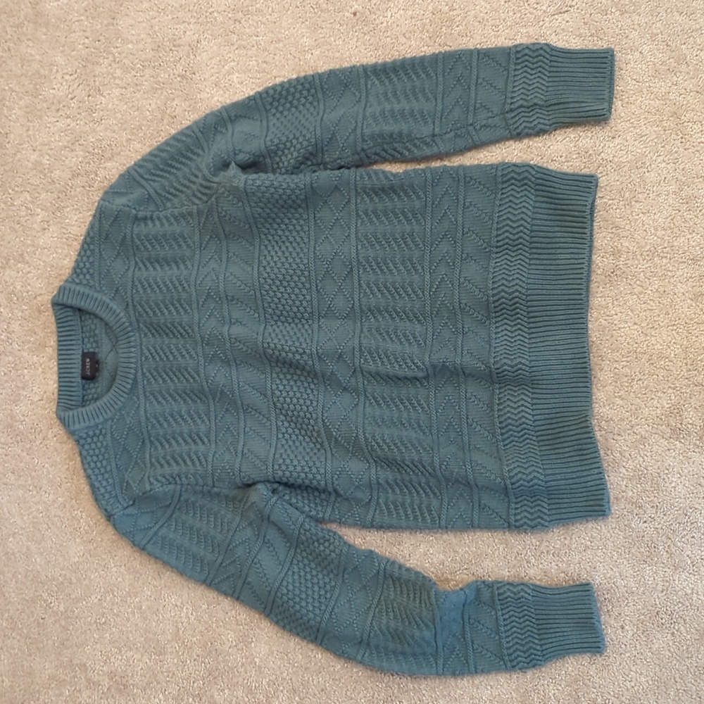 J.Crew Green Knit Sweater | M